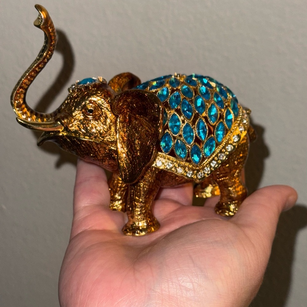 Large Bejeweled Elephant Tchotchke